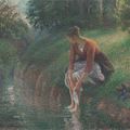 Камиль Писсарро - Женщина, омывающая ноги в ручье
